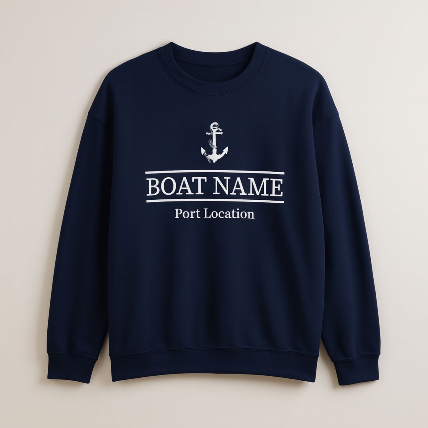 Custom Boat Name Anchor Sweatshirt