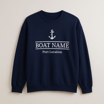 Custom Boat Name Anchor Sweatshirt