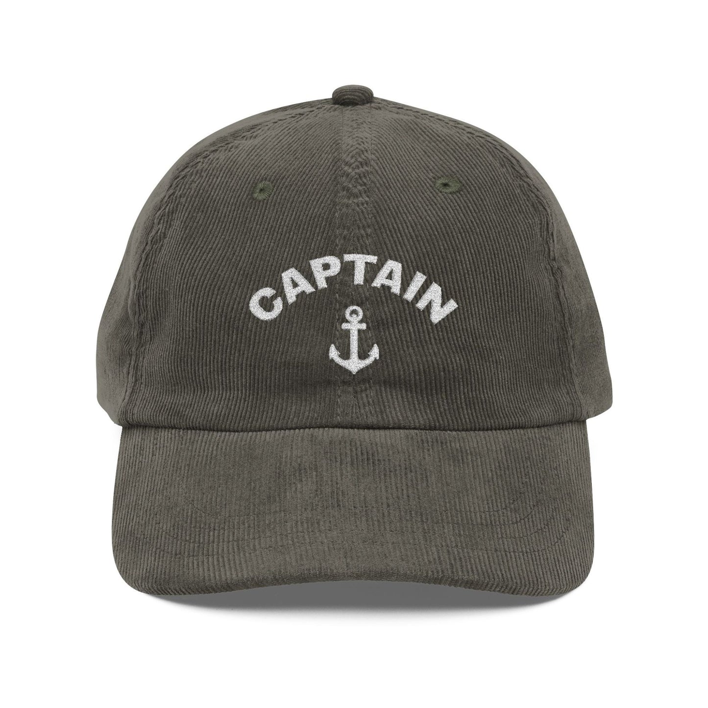 Personalized Captain Embroidered Corduroy Hat