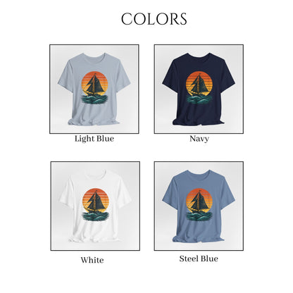 Sailing Sunset Nautical T-Shirt