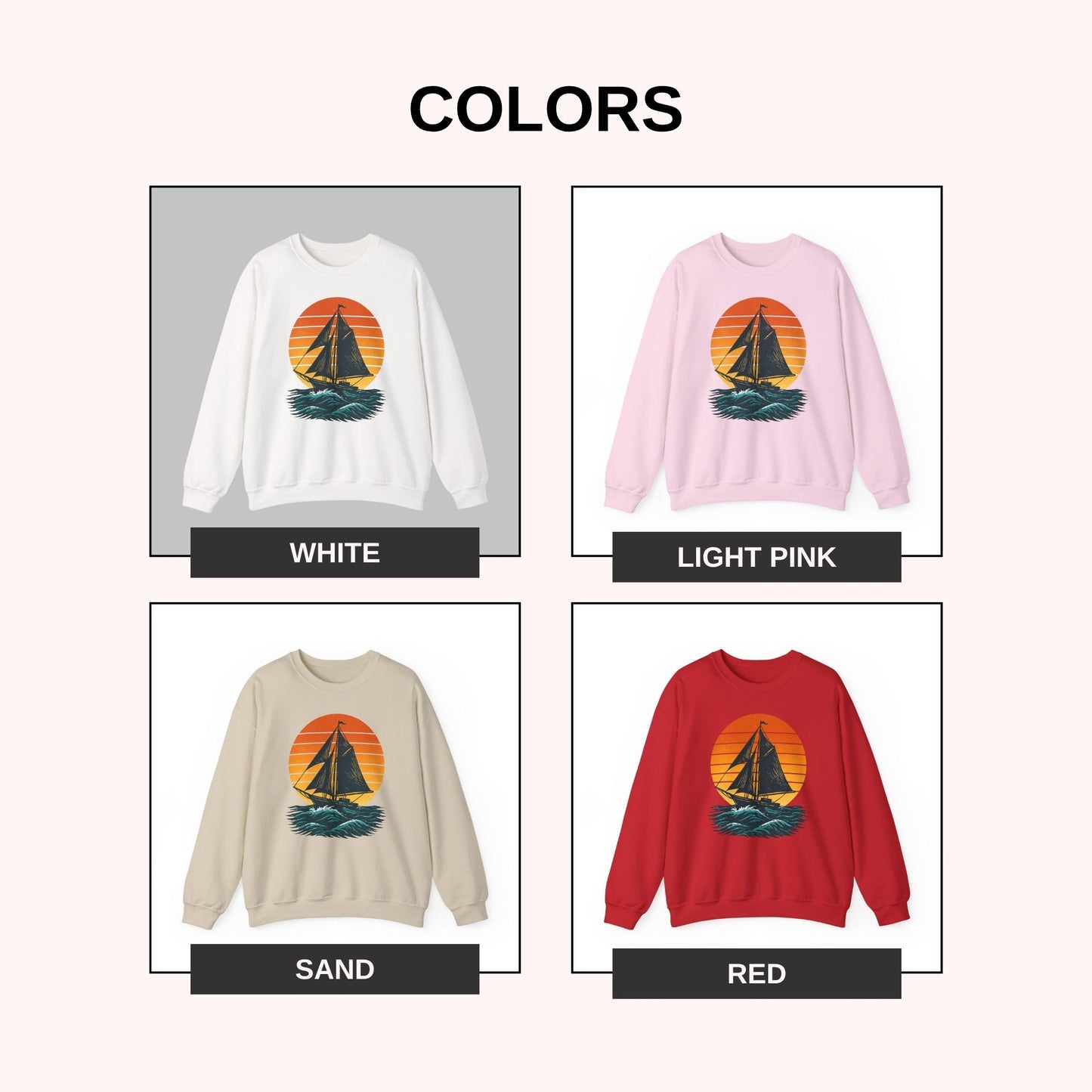 Sailing Ship Sunset Sweatshirt