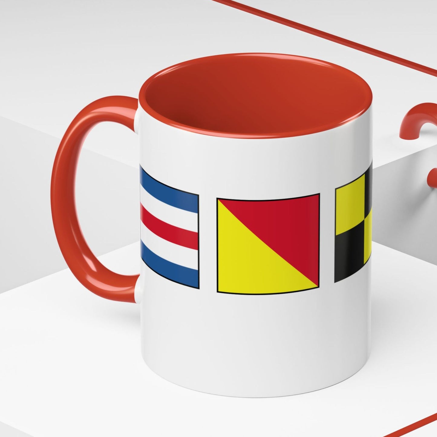 Nautical Flags Accent Mug