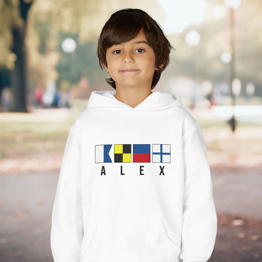 Nautical Signal Flags Youth Hoodie