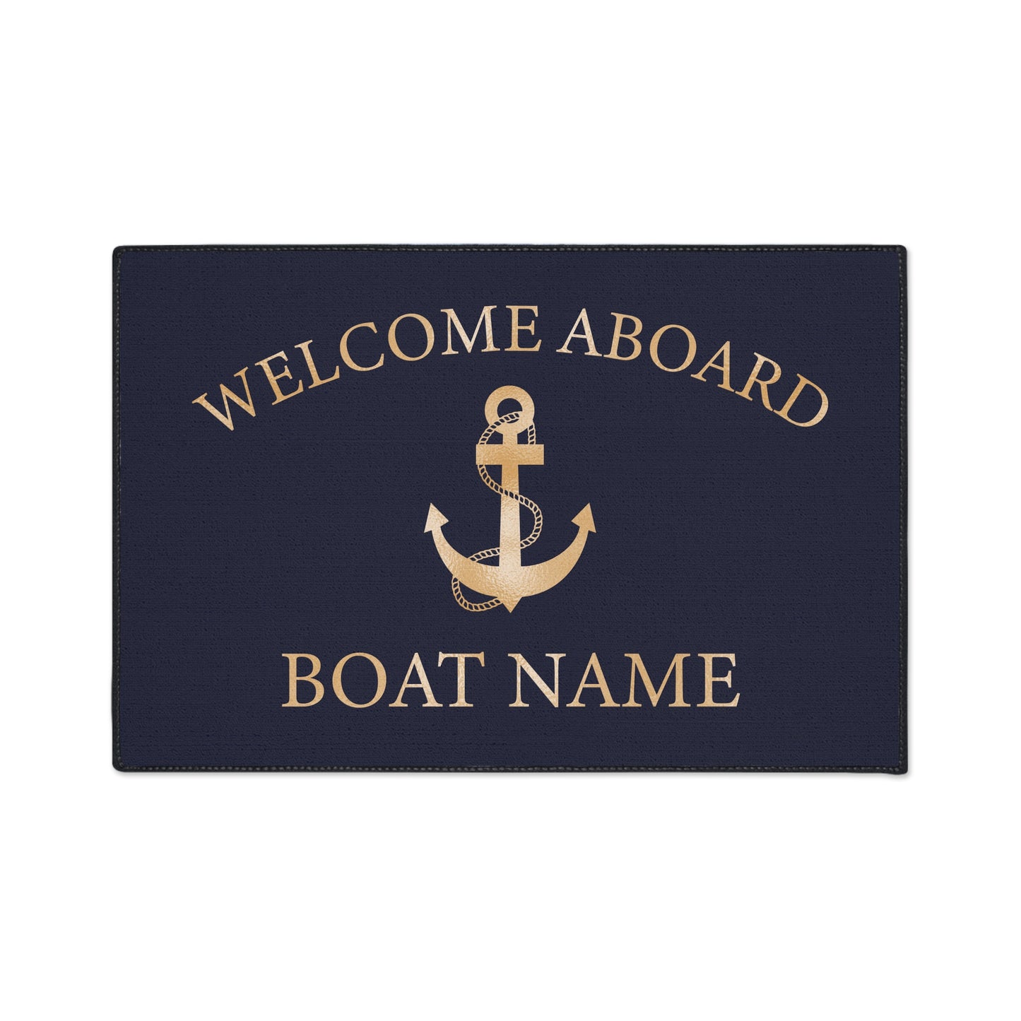 Gold Compass Welcome Mat for Boats and Yacht