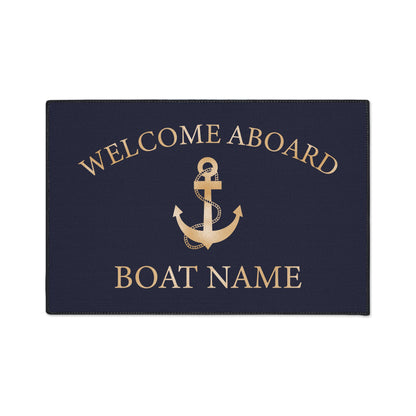 Gold Compass Welcome Mat for Boats and Yacht