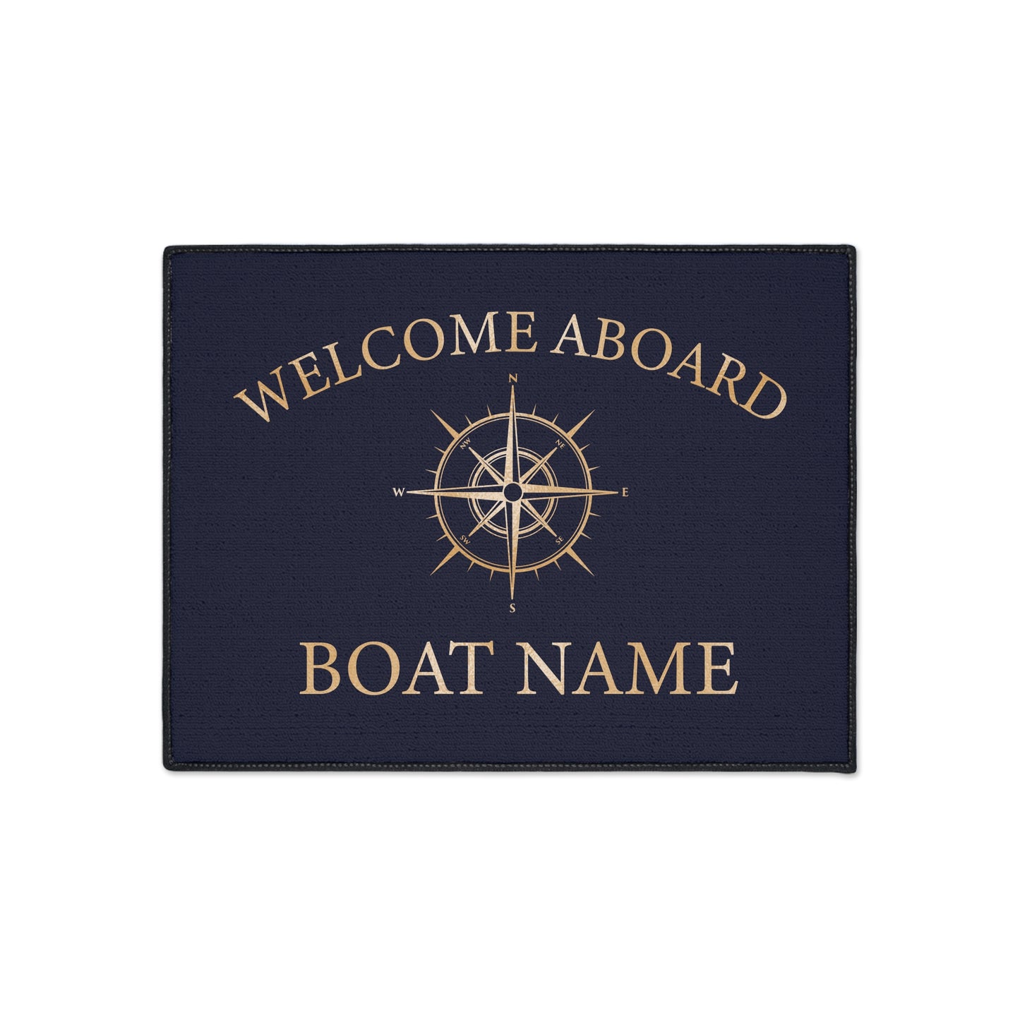 Gold Compass Welcome Mat for Boats and Yacht