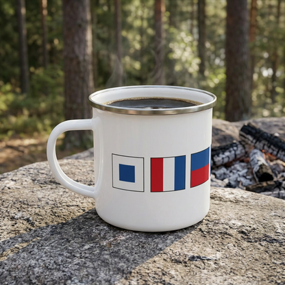 Nautical Flags Enamel Mug
