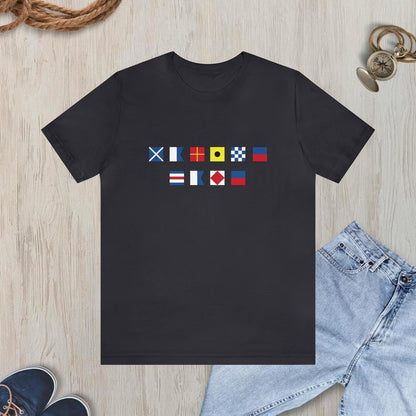 Personalized Nautical Flag T‑Shirt - For Boaters & Sailors