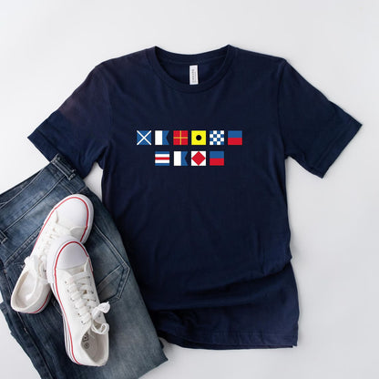 Personalized Nautical Flag T‑Shirt - For Boaters & Sailors