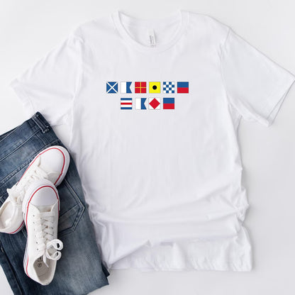 Personalized Nautical Flag T‑Shirt - For Boaters & Sailors