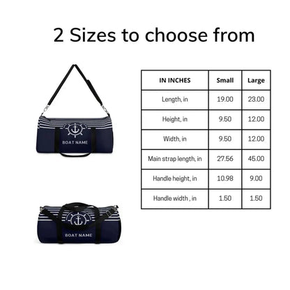 Anchor & Ship Wheel Duffel Bag - Personalized Nautical Sports & Travel Bag