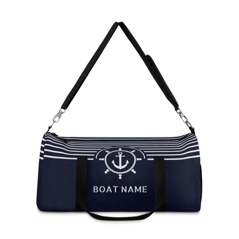 Anchor & Ship Wheel Duffel Bag - Personalized Nautical Sports & Travel Bag