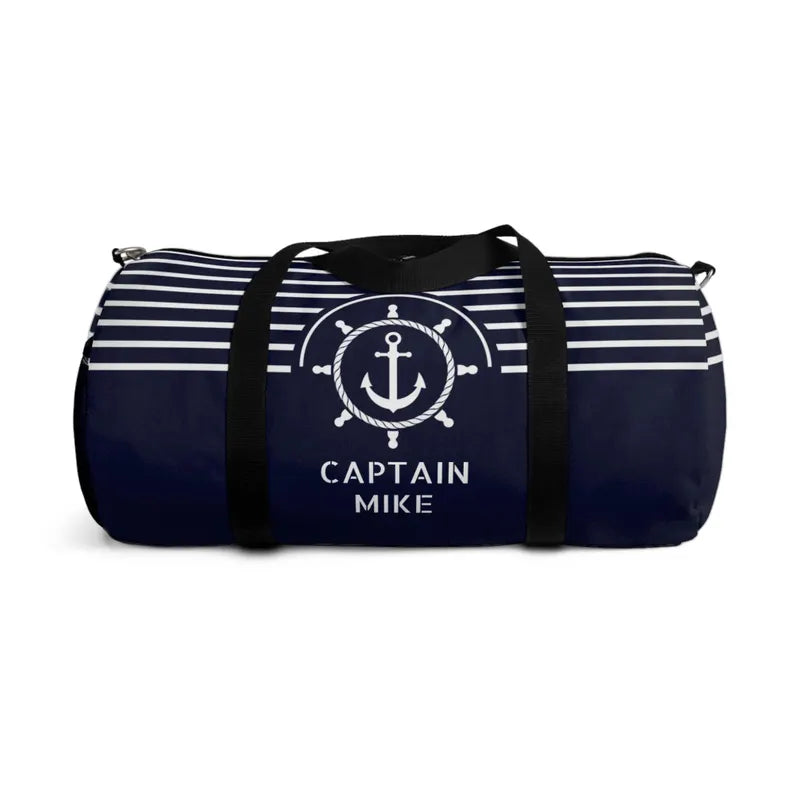 Anchor & Ship Wheel Duffel Bag - Personalized Nautical Sports & Travel Bag